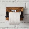 Farmhouse X Style Barn Door Toilet Paper Holder - Rustic Bathroom Decor