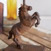 Rearing Horse Pillar Candle Holder - Equestrian Decor for Home or Office