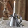 Vintage Heirloom Chamberstick Candle Holder - Rustic Home Decor Accent