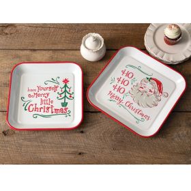 Set of Two Christmas Trays