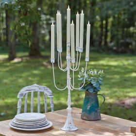 Rustic Cottage Candelabra - Handcrafted Farmhouse Candle Holder for Home Decor