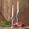 Christmas Reindeer Taper Candle Holders - Set of 2  Holiday Decorations