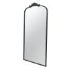 66" x 36" Full Length Mirror, Arched Mirror Hanging or Leaning Against Wall, Large Black Mirror for Living Room