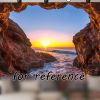 Nature Cave Wall Tapestry Beach Landscape Decorative Tapestry Bedroom Hotel Restaurant Backdrop; 51x70 inch