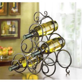 Elegant Scrollwork Wine Rack for Stylish Storage and Display