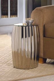 Silver Metal Decorative Stool for Home Decor