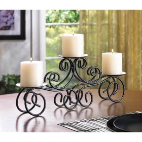 Tuscan Candle Centerpiece - Elegant Home Decor Accent for Dining Table or Mantel